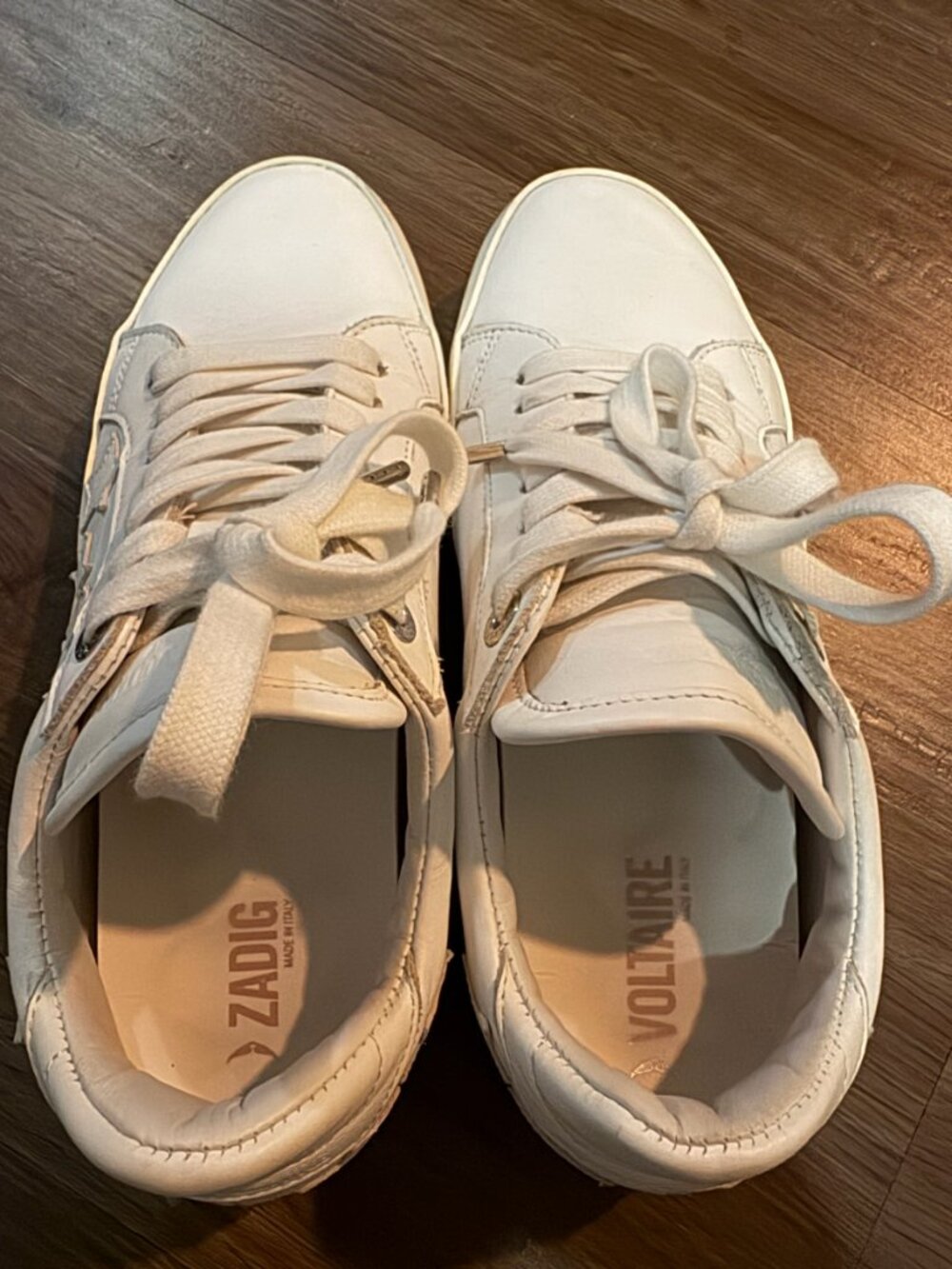 Zadig & Voltaire White Tennis Shoes size 38 - Picture 2 of 4